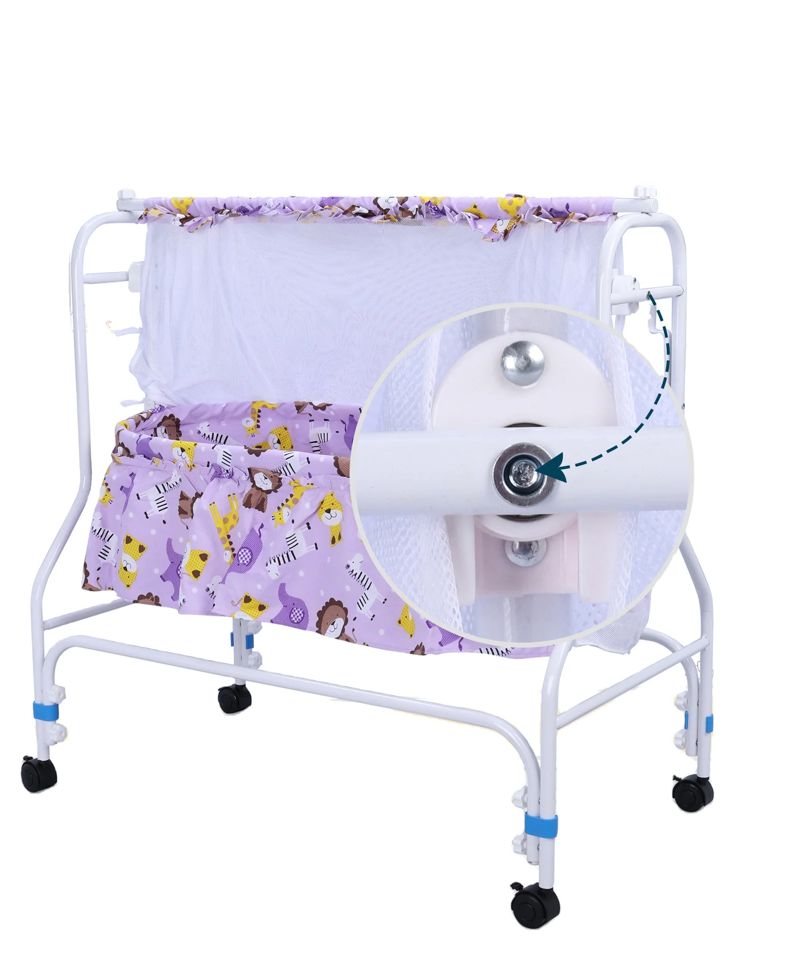 Direct Factory Sale Elegant Pink Color New Born Baby Bed Cozy Euro Baby Care Cradle Bed Buy From India