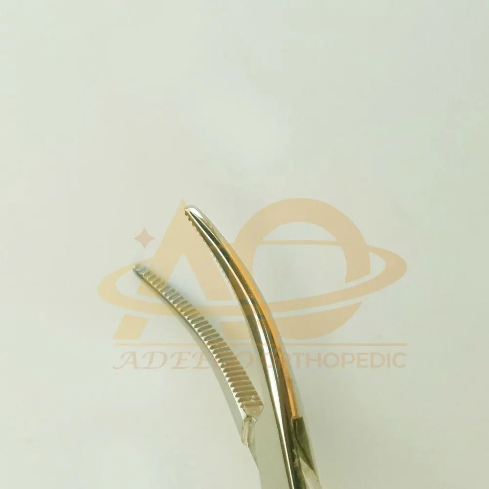 10PCS Mosquito Forceps Curved Half Golden Handle Halsted Clamp Hemostat Surgical