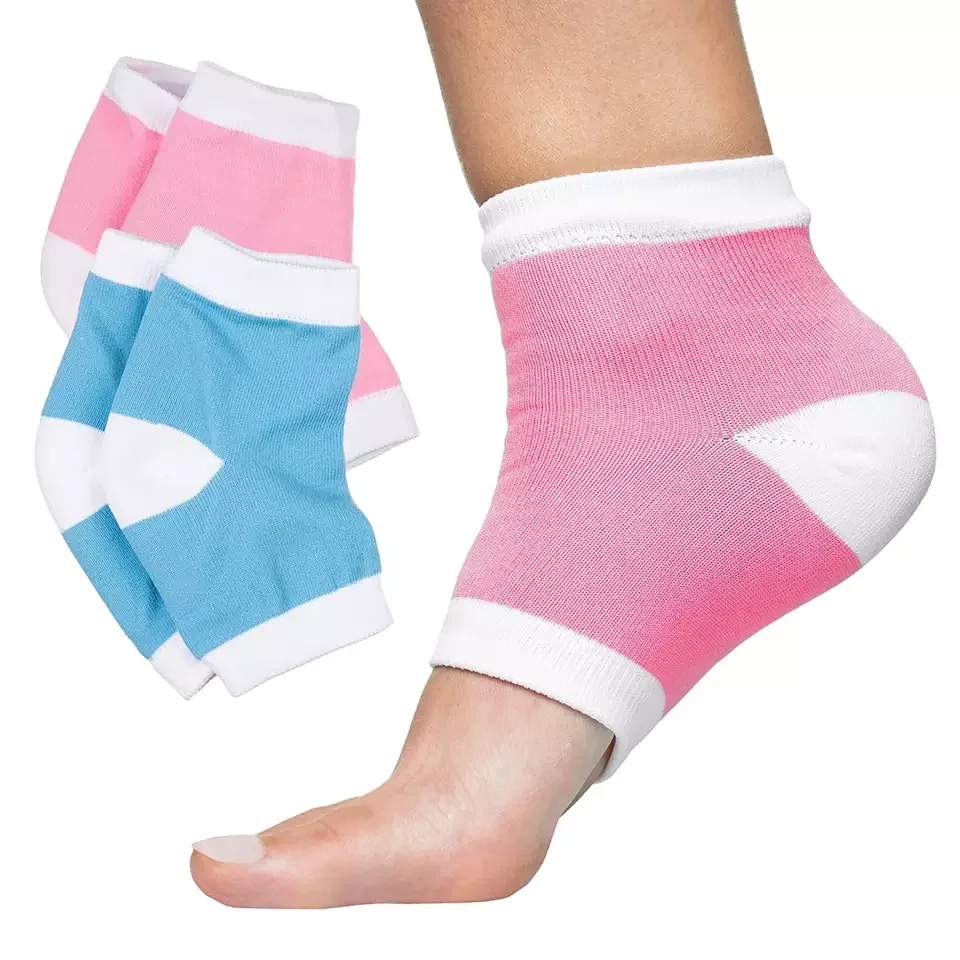 Moisturizing Heel Socks Gel Lined Toeless Spa Socks to Heal and Treat Dry for Your Feet