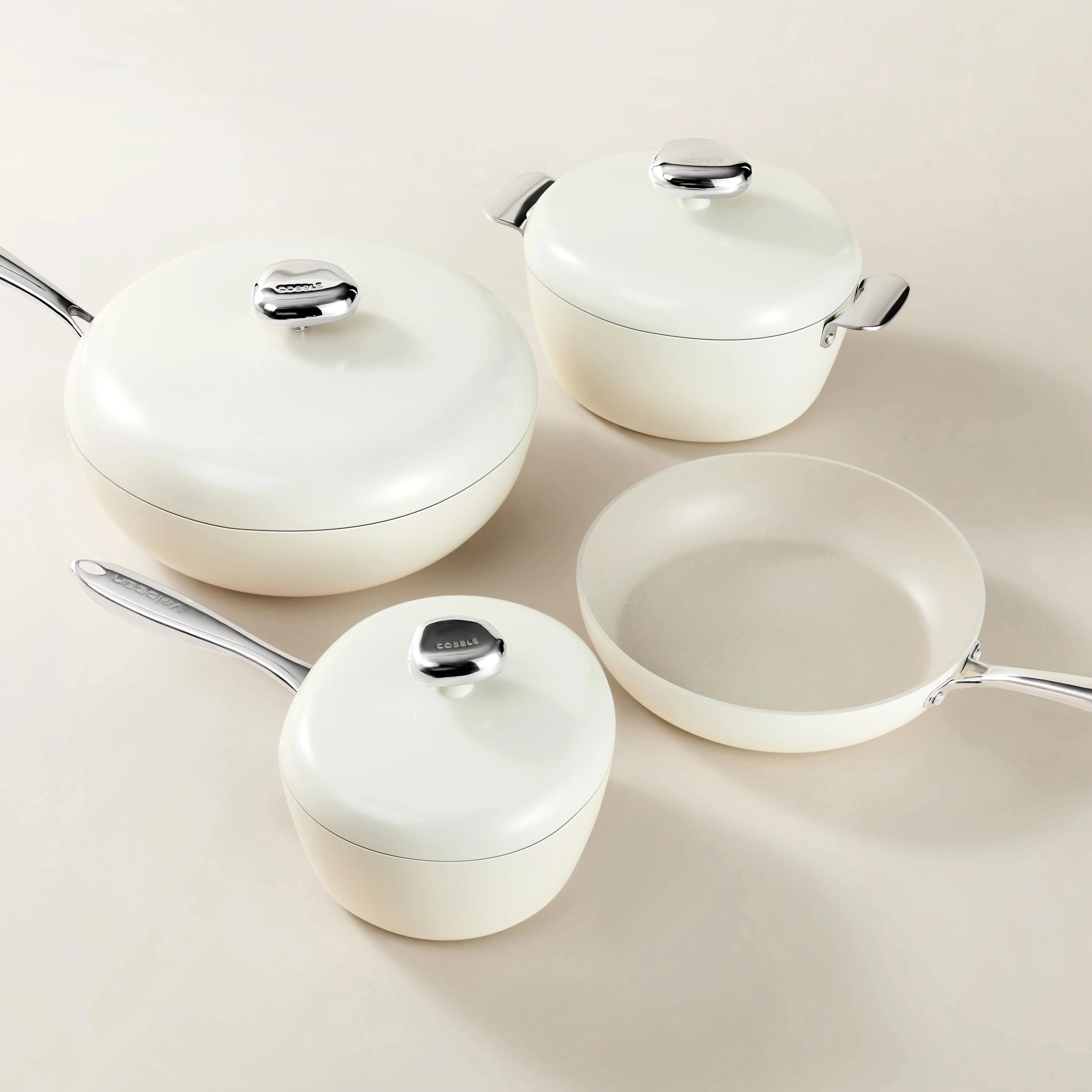 Pink Cookware Four Piece Fashion Pots Household Kitchen Multi Function Pot Set Nordic Style Simple Non Stick Cookware Set