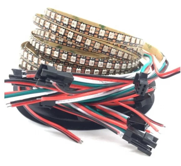 IP67 Waterproof Wholesale 144/m WS2812B Pixels LED Strip WS2812 LED Light RGB LED Strip Digital Dream Color LED Tape