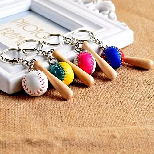 Baseball Bat Keyring Decorative Jacket Chain Attachments for Leather Jackets and Ladies Bags Key Chain