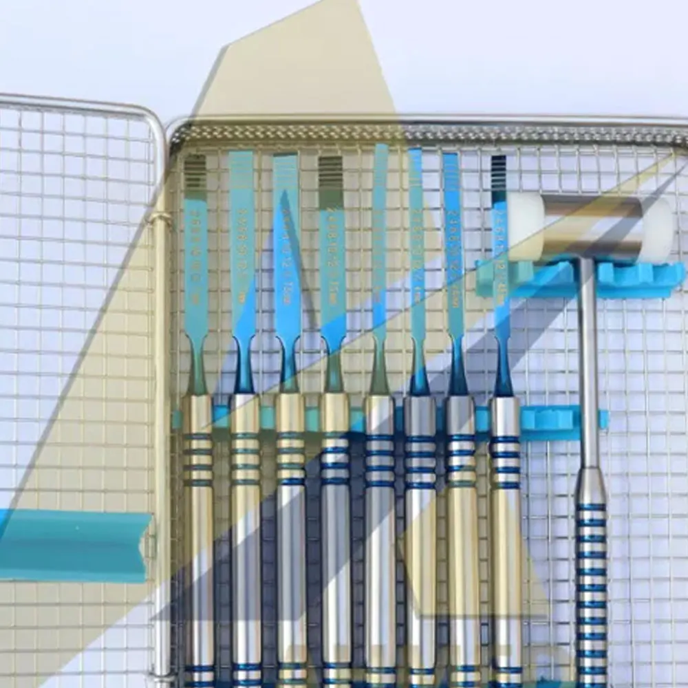 Набор зубных инструментов с индивидуальным логотипом набор имплантатов синим покрытием помощью хитрых хирургических