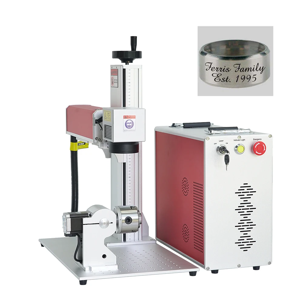 Light Weight pcb laser marking machine High Quality rotary fiber laser engraving marking machine