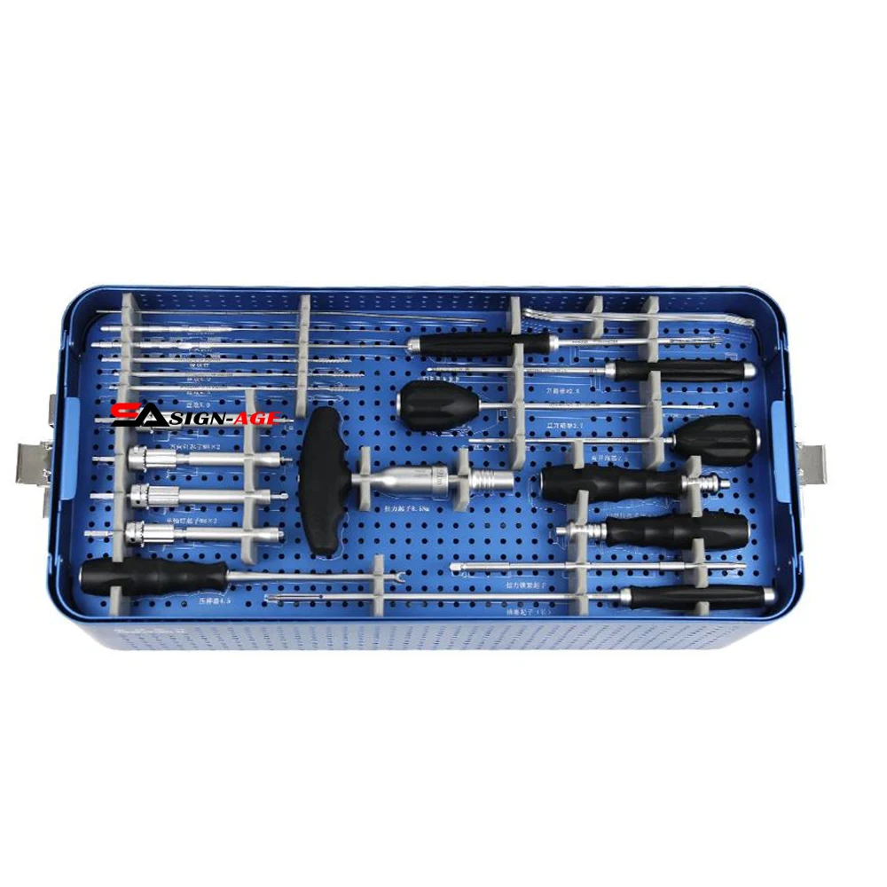 High Rated Pediatric Thoracolumbar Spinal Fixation System Set Spinal Pelvic Reconstruction Instruments Set by Sign-Age Surgical