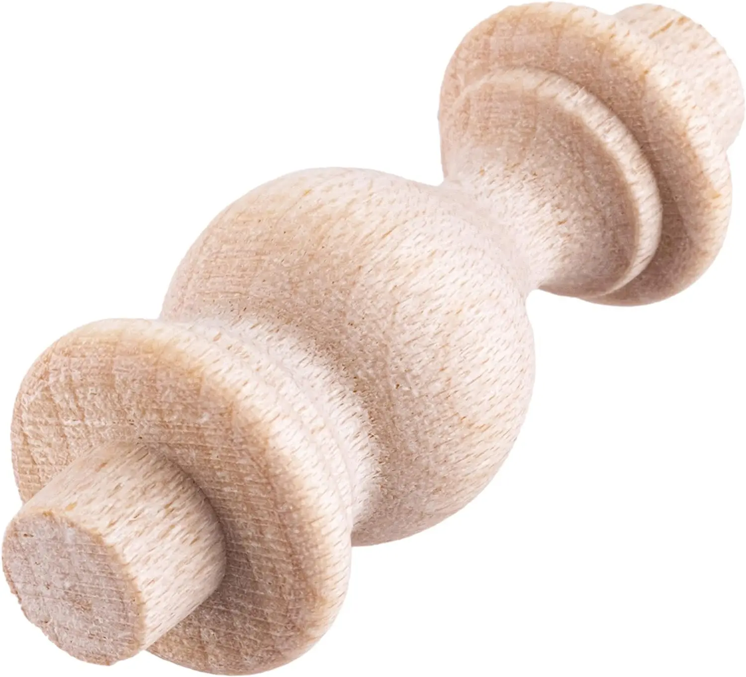 Turned Hardwood Spindles | Pack of 10 | Unfinished Wood Spindle, Unpainted Wooden Spindles for Crafts, Wooden Chair Supply