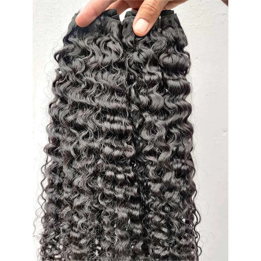 INDIAN REMY KINKY CURLY HAIR EXTENSIONS WITH ALIGNED CUTICLES SINGLE DONOR NO TANGLING NO SHEDDING RAW UNPROCESSED TEMPLE HAIR