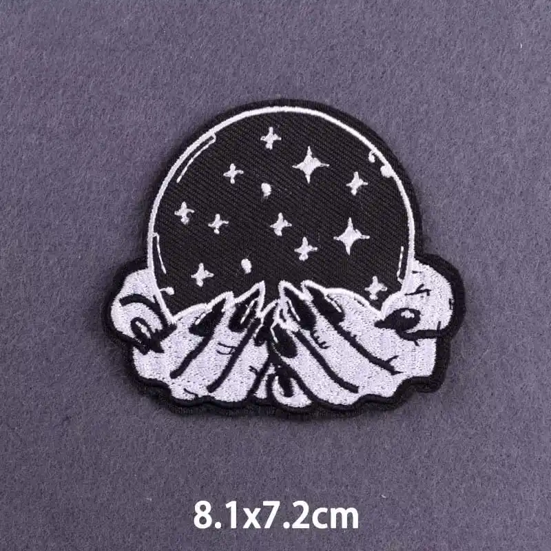 Embroidery Patches For Clothing Thermoadhesive Patches On Clothes Hippie Rock Biker Patch Sewing