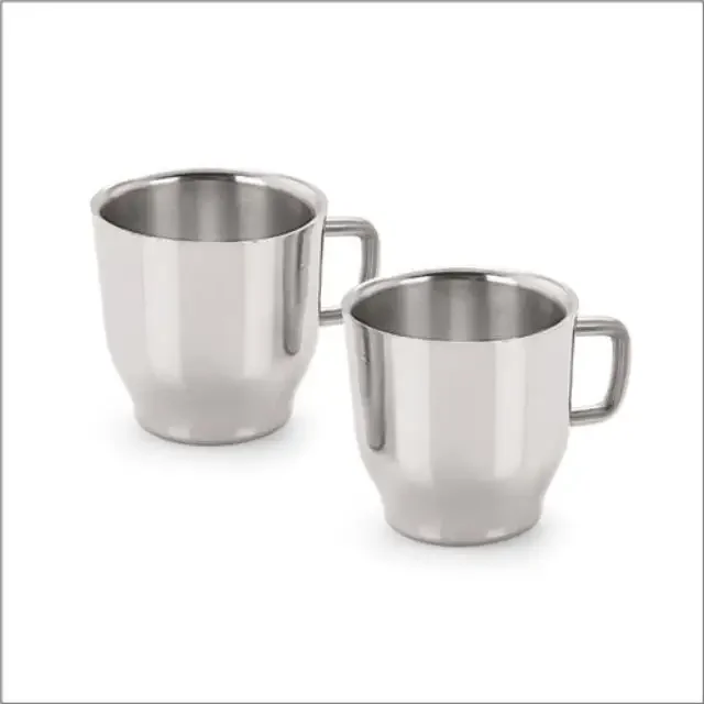 Set of 2 Moscow Mule Mugs in Stainless Steel Double Wall Silver Finished Perfect for Weddings Home Decor and Stylish Drinkware