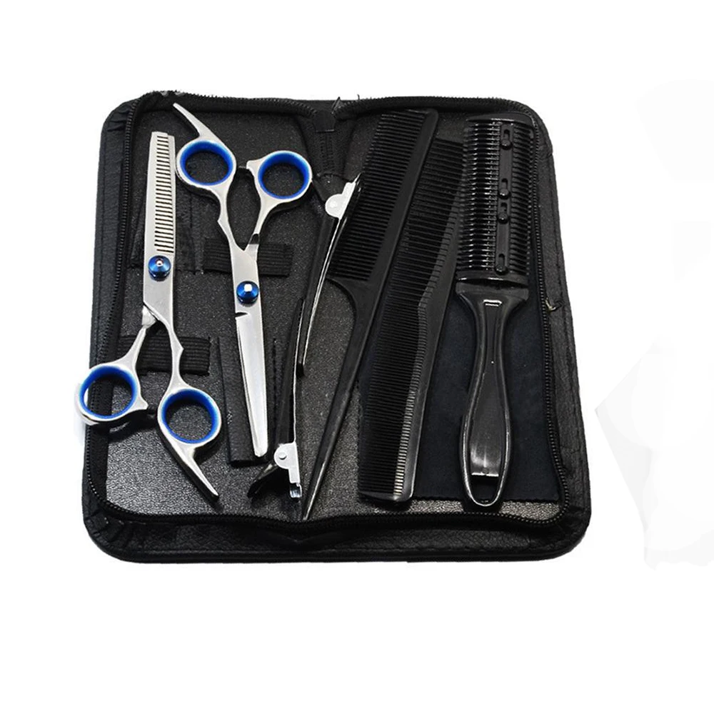 Professional Hairdressing Scissors Set kit Package Includes Barber salon scissor + thinning scissors +razor & beauty full pouch