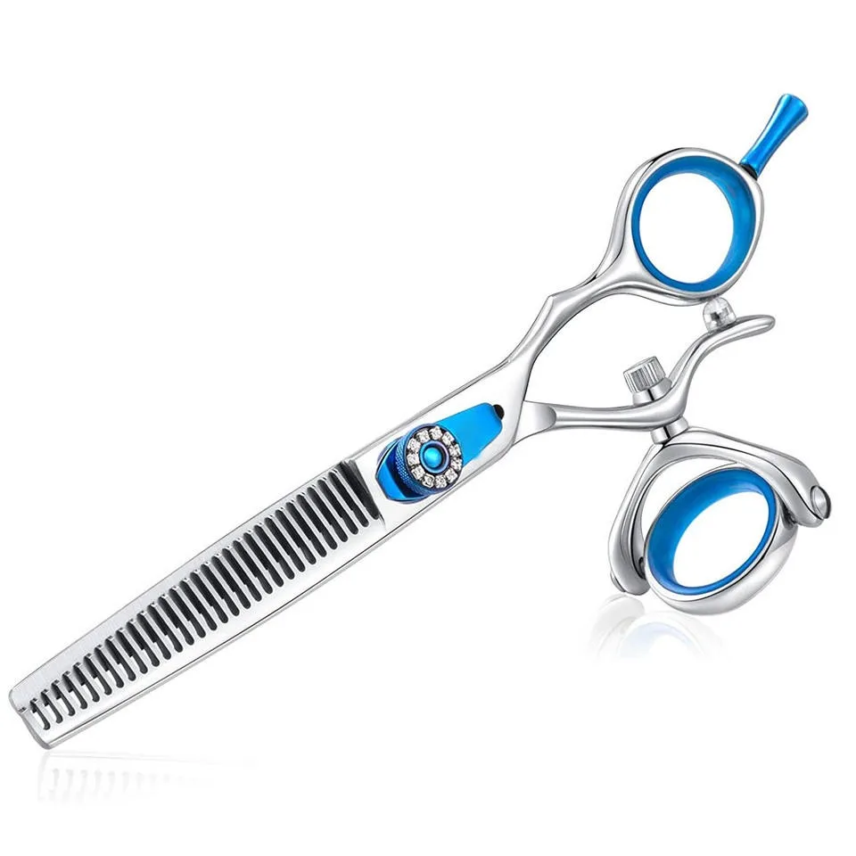 6 Inch Double Swivel Thumb Shear Hair Thinning Texturizing Scissors Professional Salon Barber Trimming Haircut Scissors for Men