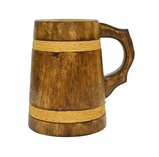Practical Wooden Drinking Cups Large Capacity Classical Milk Coffee Tea Vaso Handmade Drinking Beer Tea Coffee Mugs