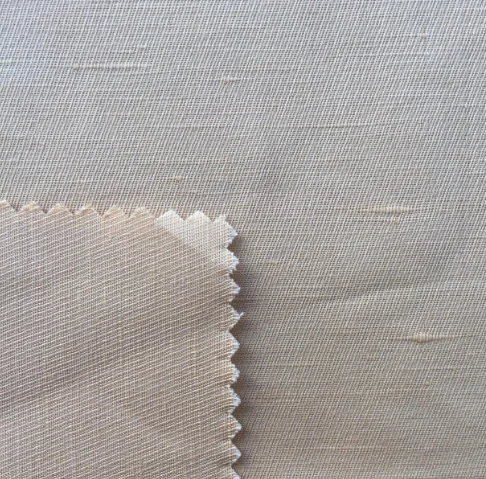 Custom Cheap Price Soft Gray Plaid 55%Linen 45%Cotton Twill Fabric Factory Wholesale