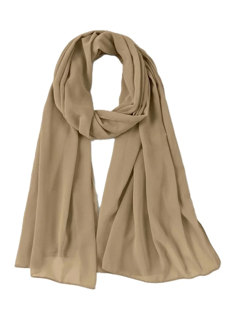 100% Polyester Knitted Plain Solid Custom Colors Pareo Beach Wear Quality Printed Scarf with Custom Sizes for Hijab