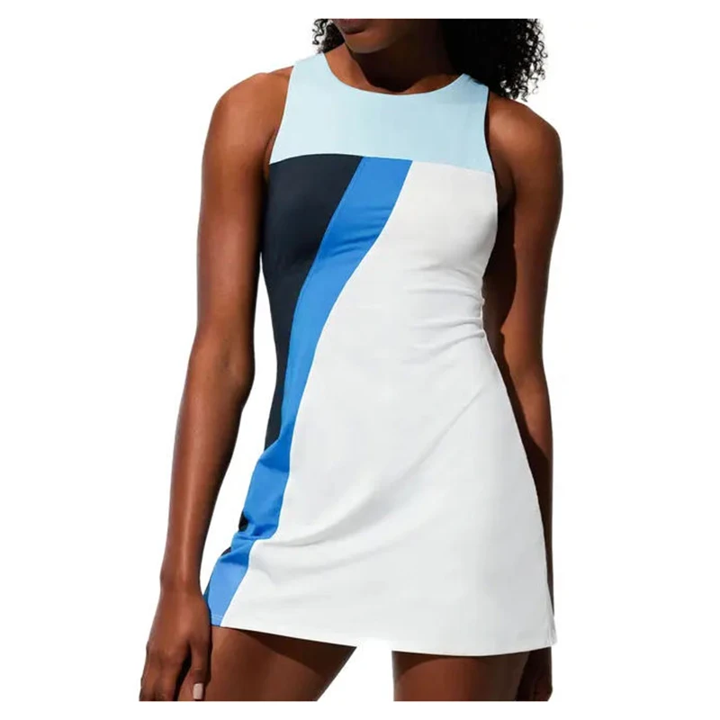 Customized Active Wear Women Tennis Dress Pickleball skirt Soft Nylon Golf Dress With Pockets