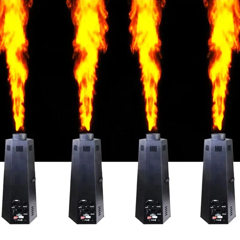 200w Flame Thrower Outdoor Hexagon Fire Machine for Dj Band Stage Show Effect Dmx512 Colorful Spray Fire Projector Machine