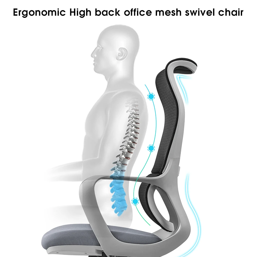 Factory Didrect Price Wholesale Foshan Manufacturer Swivel Height Adjustable Ergonomic Mesh Chair