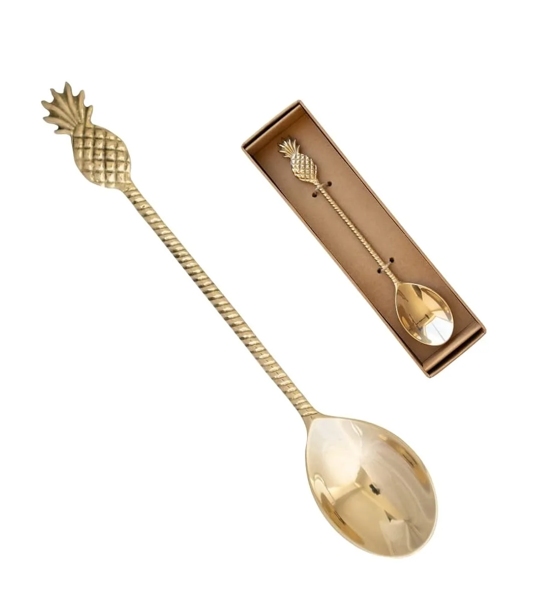 Palm Tree Handle Coffee And Tea Spoon With New Look Design Handmade Gold Plated Baby Spoon Set