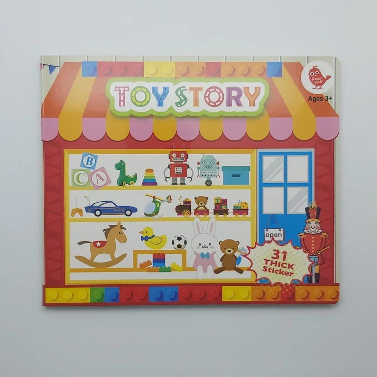 TOY STORY new hot sell washable reusable TPE sticker TPR silicon board game stick book for kid custom design