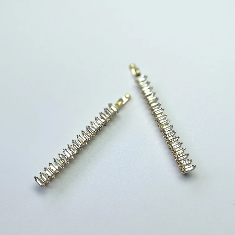 Хорошее качество золотого цвета геометрические модные камни