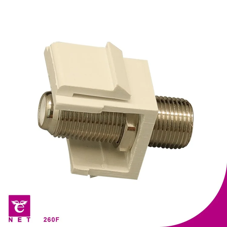 Gold-Plated Coaxial Keystone Jack Insert F Type Keystone Connectors