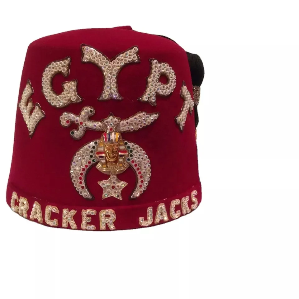 100% Australia Wool Felt Red Fez Hat Muslim Hat