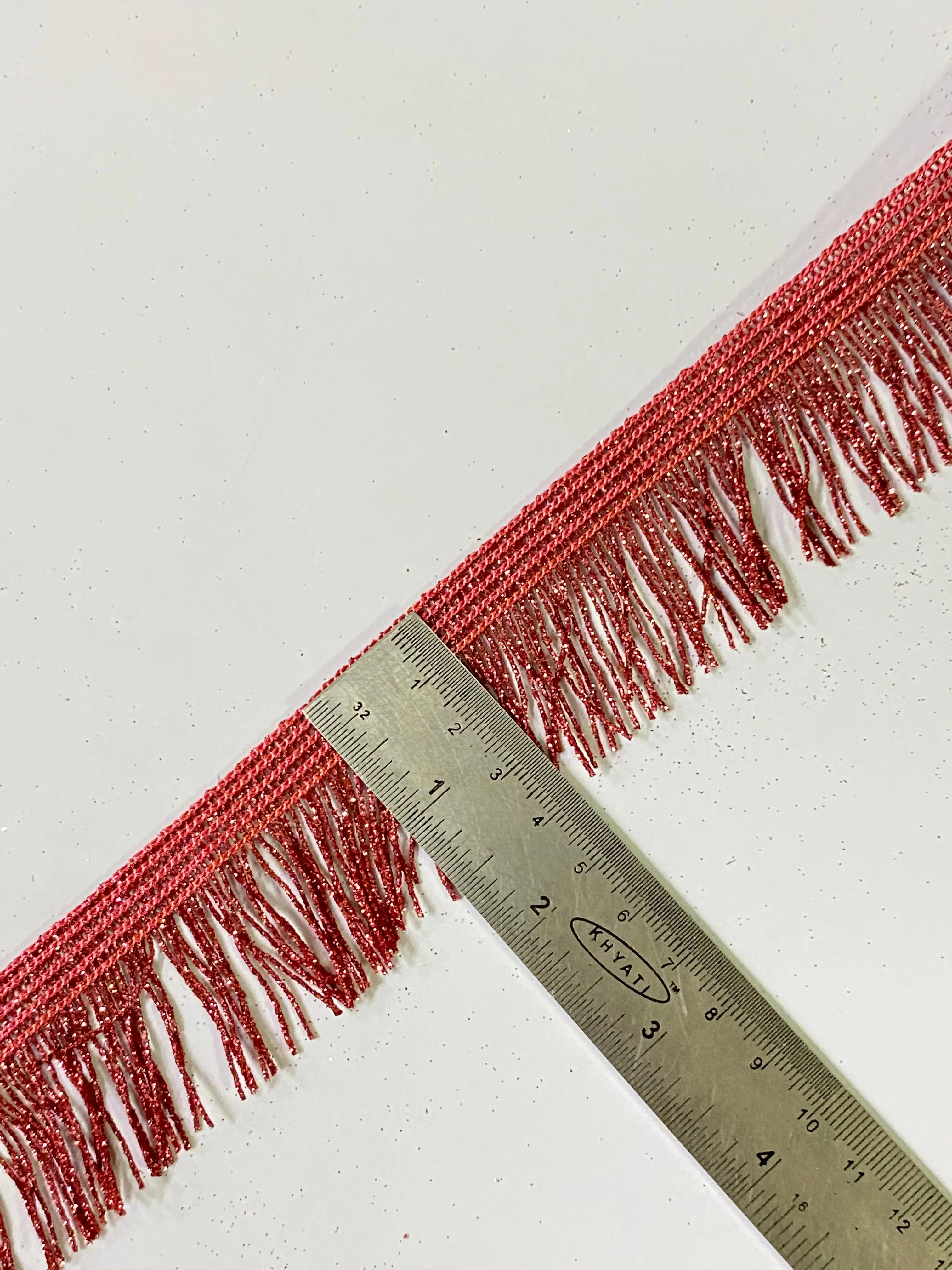 Red Glitter Metallic Lace Trim Tassel Fringes Bullion Lace Trim For Garments Decoration of Christmas Tree