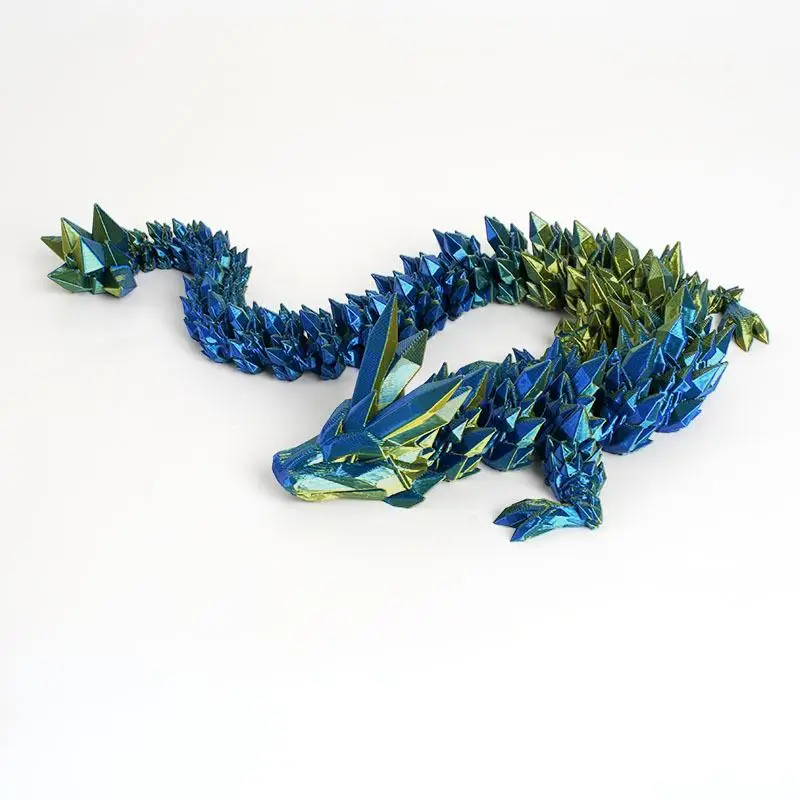 3d printed dragon ornament Chinese dragon hand puppet crystal dragon kids toys