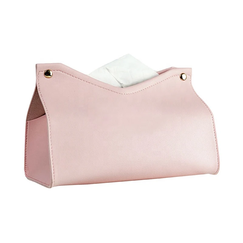 Customized Multipurpose Padded Leather Tissue Boxes Desktop Storage Decorative Paper Box Tissue Box Holder