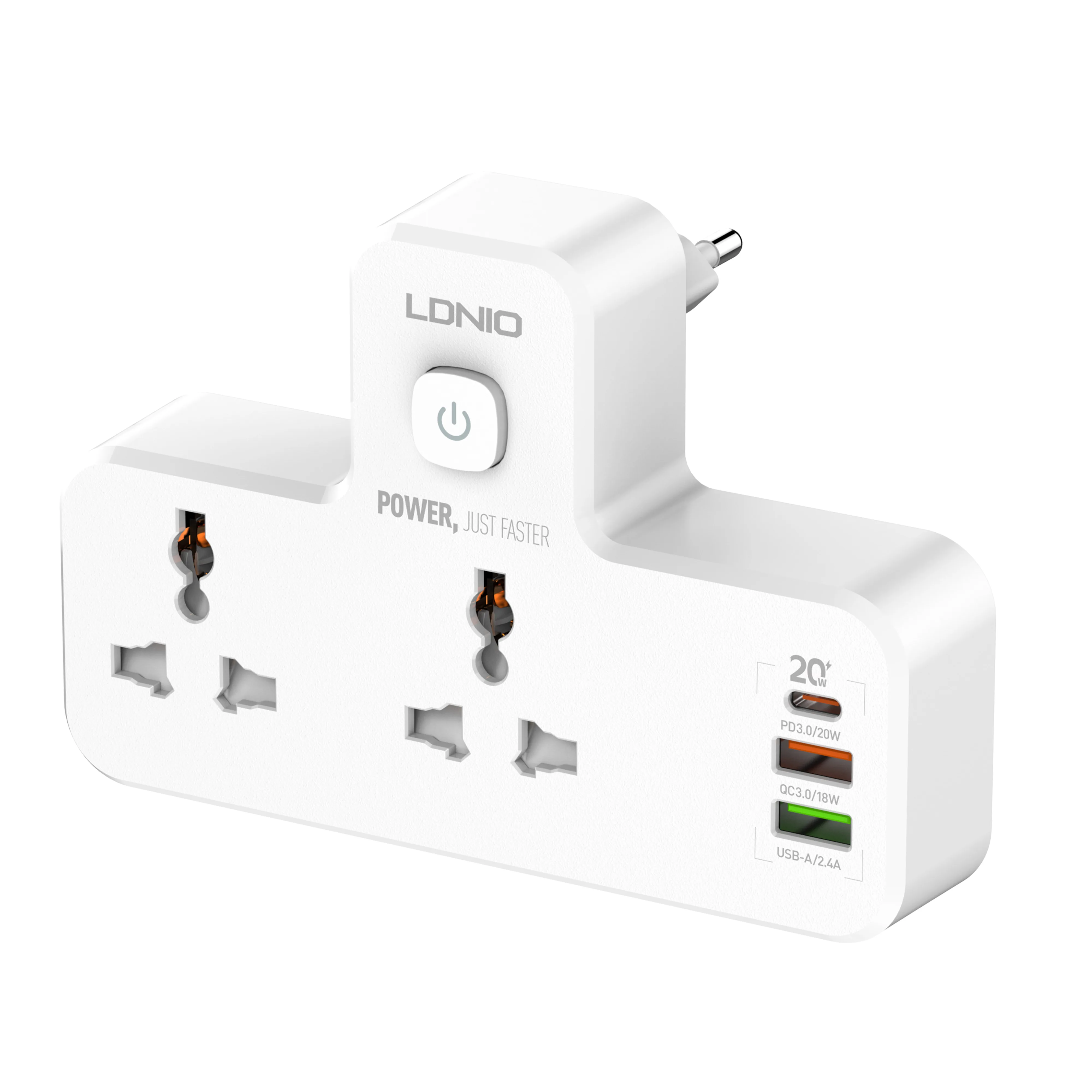 LDNIO SC2311 Smart Extension Socket 2 Port + 3 Usb Plug Night Lamp 1PD 1QC With Socket 2500W Power King Usb Extension Socket