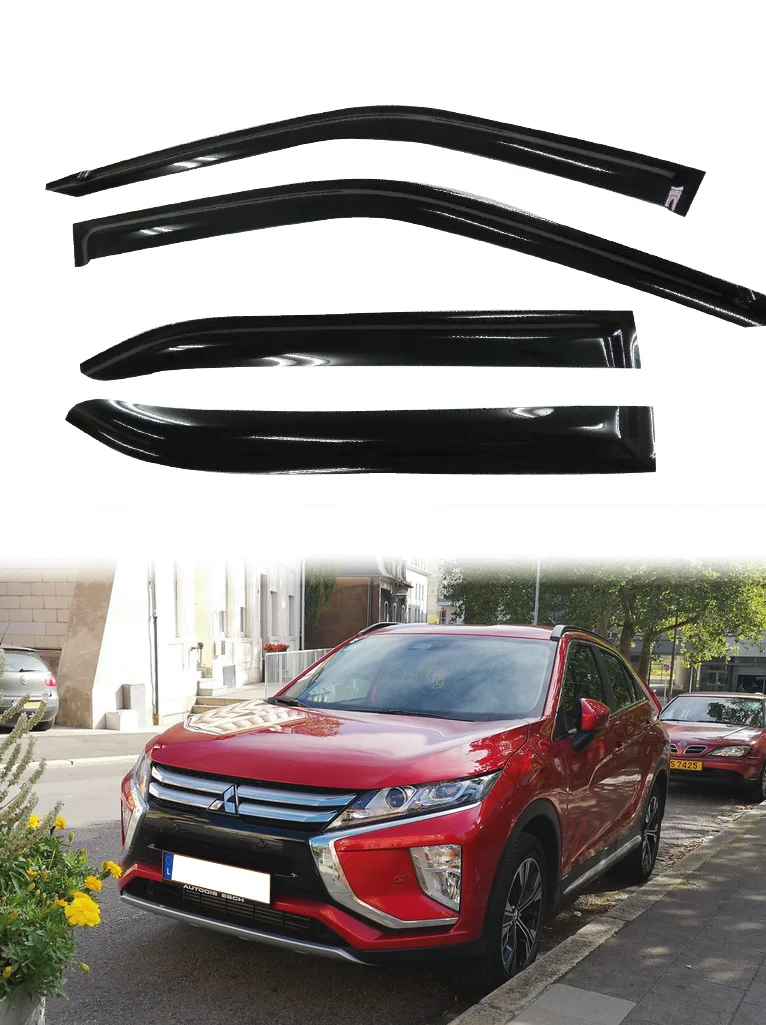 Cross Window Wind Visor 2018-ON for Mitsubishi Eclipse TW High Quality Acrylic Plastic with Double Adhesive Tape,acrylic 20pcs