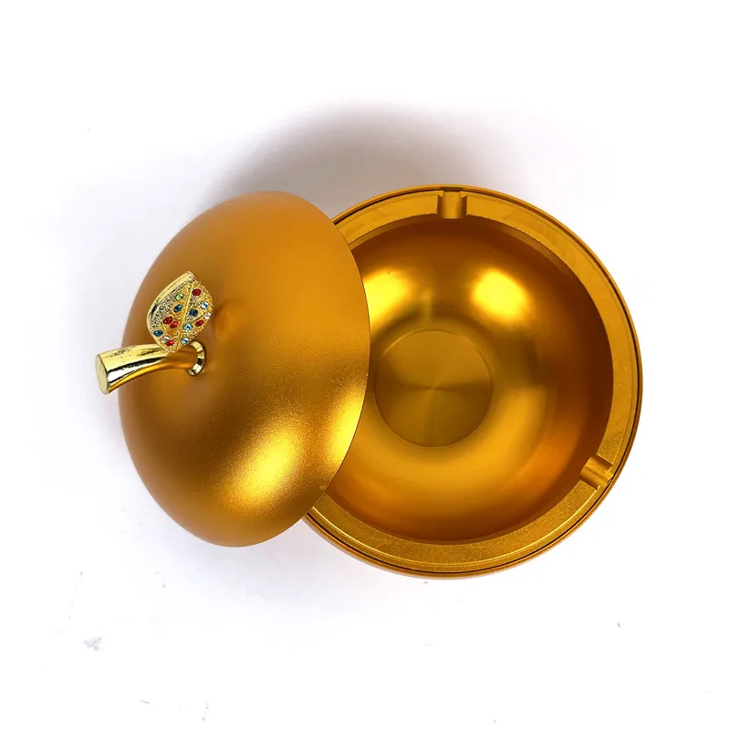 GOURMAID  Windproof Aluminum Yellow Ashtray Cigar Ashtray