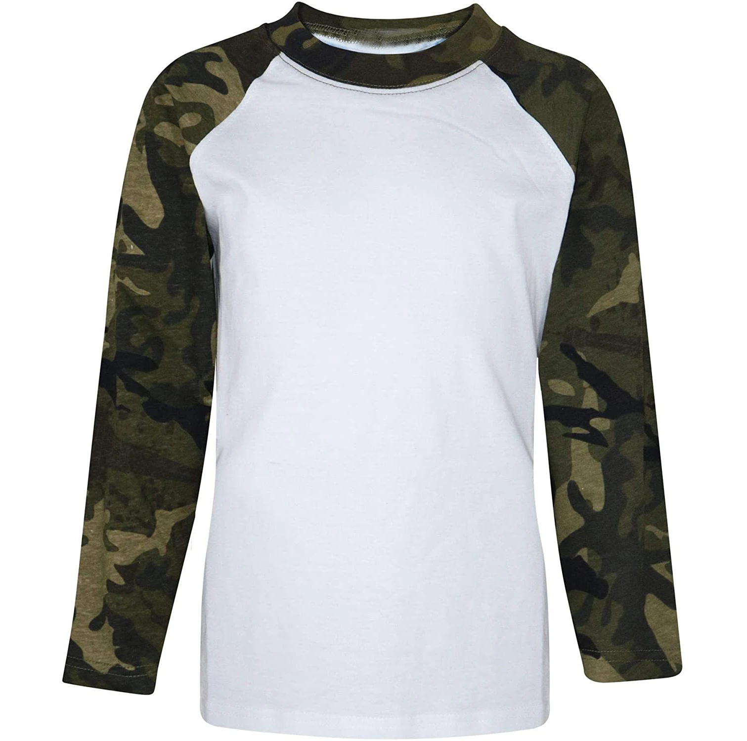 Colorblock 3/4 Sleeve Cotton Baseball T-Shirt 100% Cotton Custom Print Long Sleeve Casual Raglan Sleeve Baseball T Shirt