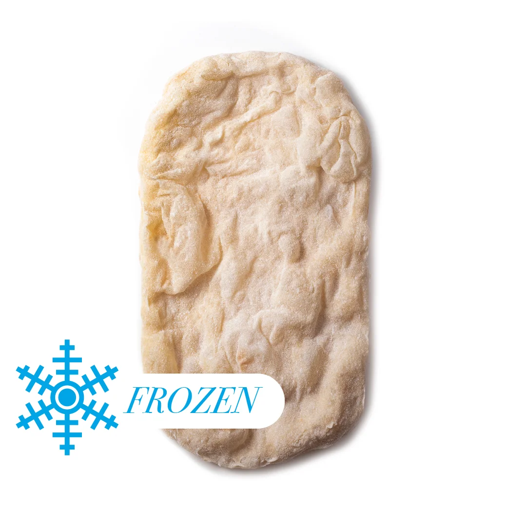 Horeca Frozen  Pinsa base  29x17 cm 230 gr High quality Italian product Precooked baked to be garnished and baked in the oven