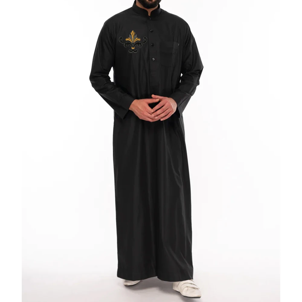 High Quality Caftanes Traditional Muslim Thobes Qamis Daffah Jubba 2023 Islamic Daffah Wholesale Arabic Abaya Arab Clothing Men