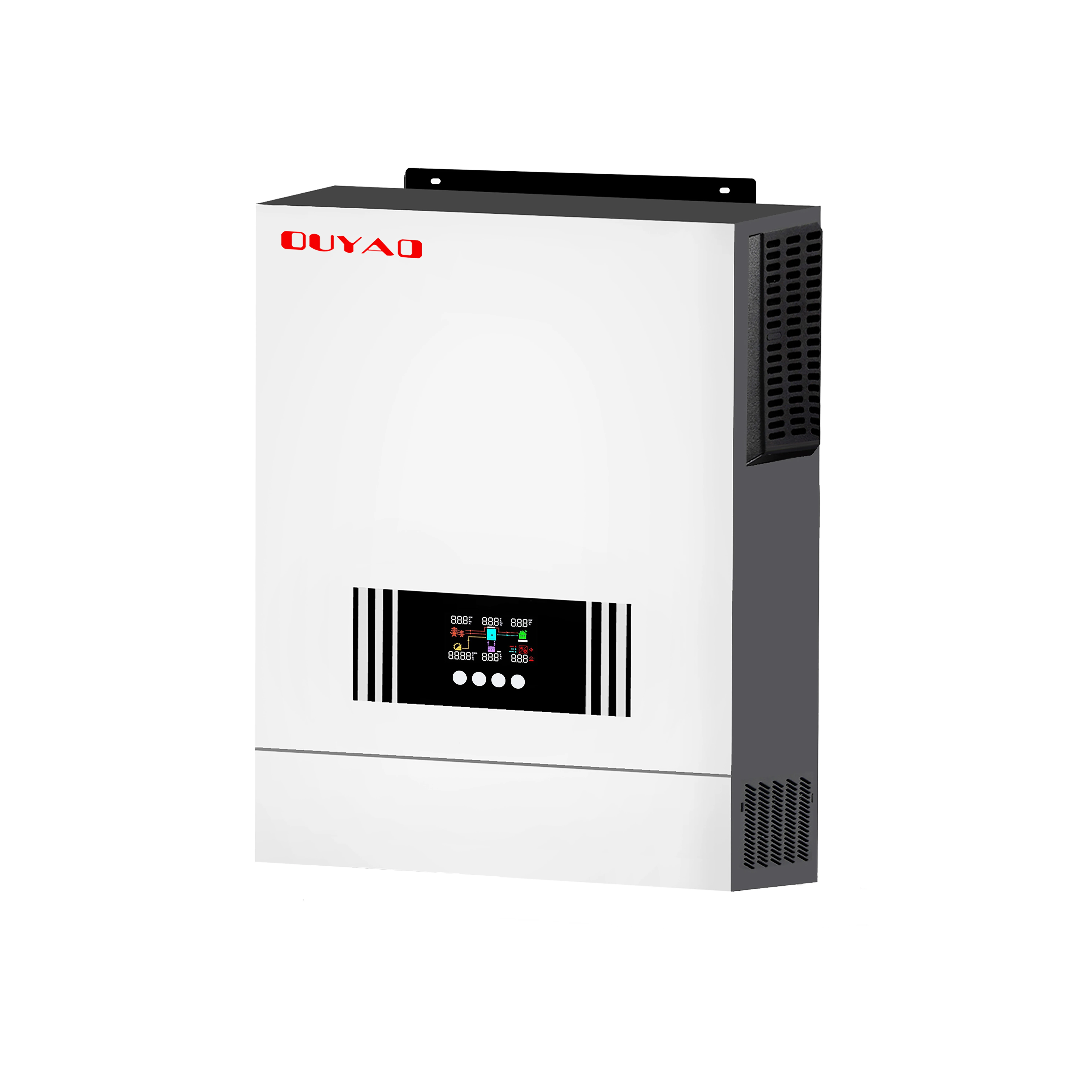 OUYAD Nouvelle HYGMAX6.2KW Solar inverter hybrid pure sine wave On off grid 160AMPPT Dual output WIFI GPRS Battery independent