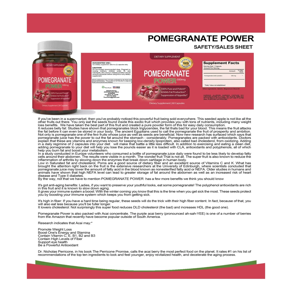 Best Quality Pomegranate Extract Healthcare Supplement At Affordable Price