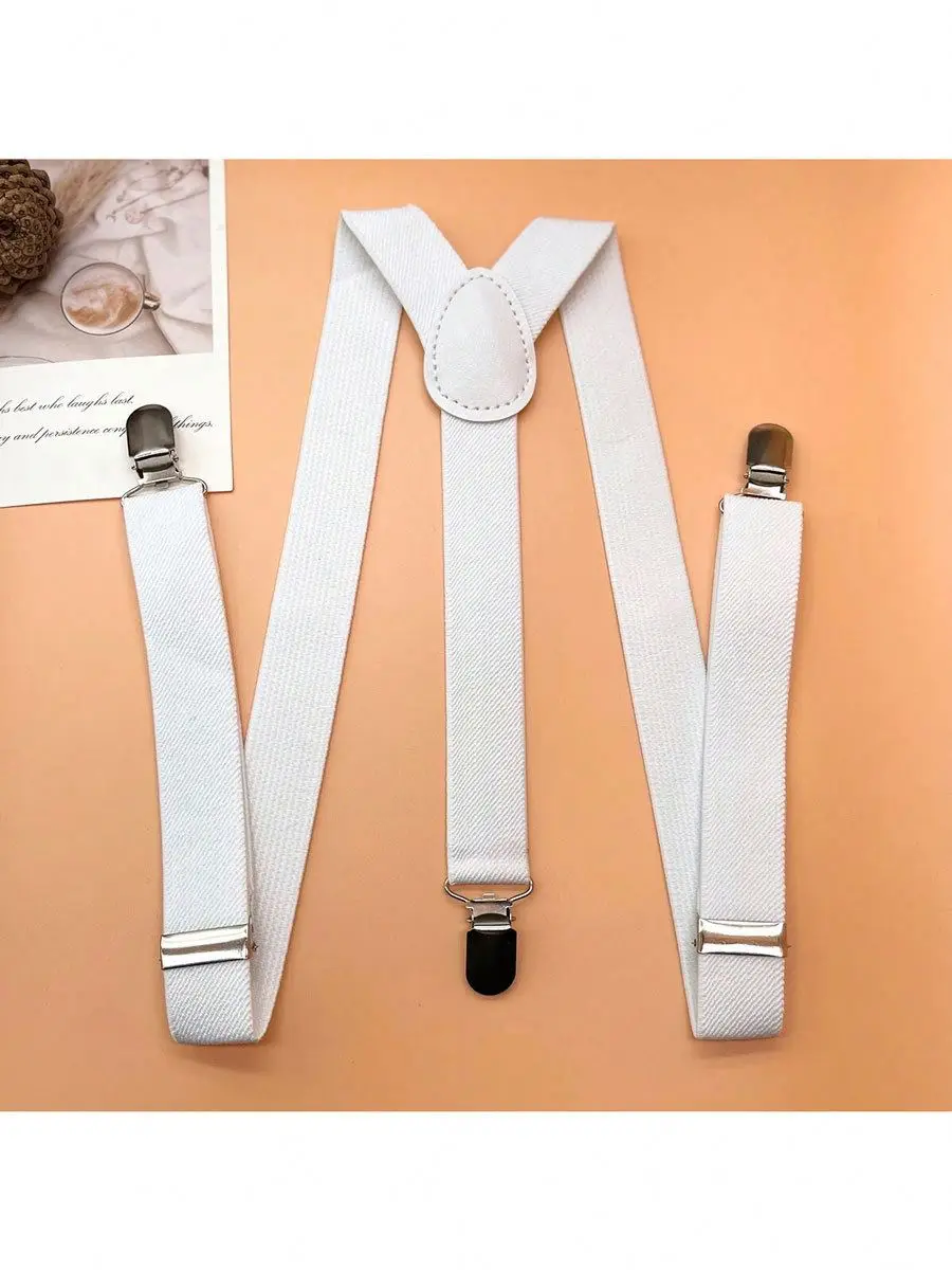 Factory Direct High Quality Vintage Heavy-Duty Suspenders for Men, 3.5cm Wide X-Shape with 4 Bronze Snap Hooks/