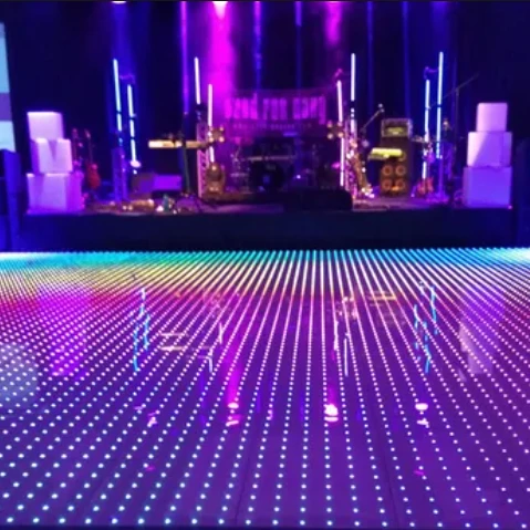 Stage equipment illuminated led pixel rgb visualisation used dance floor for sale