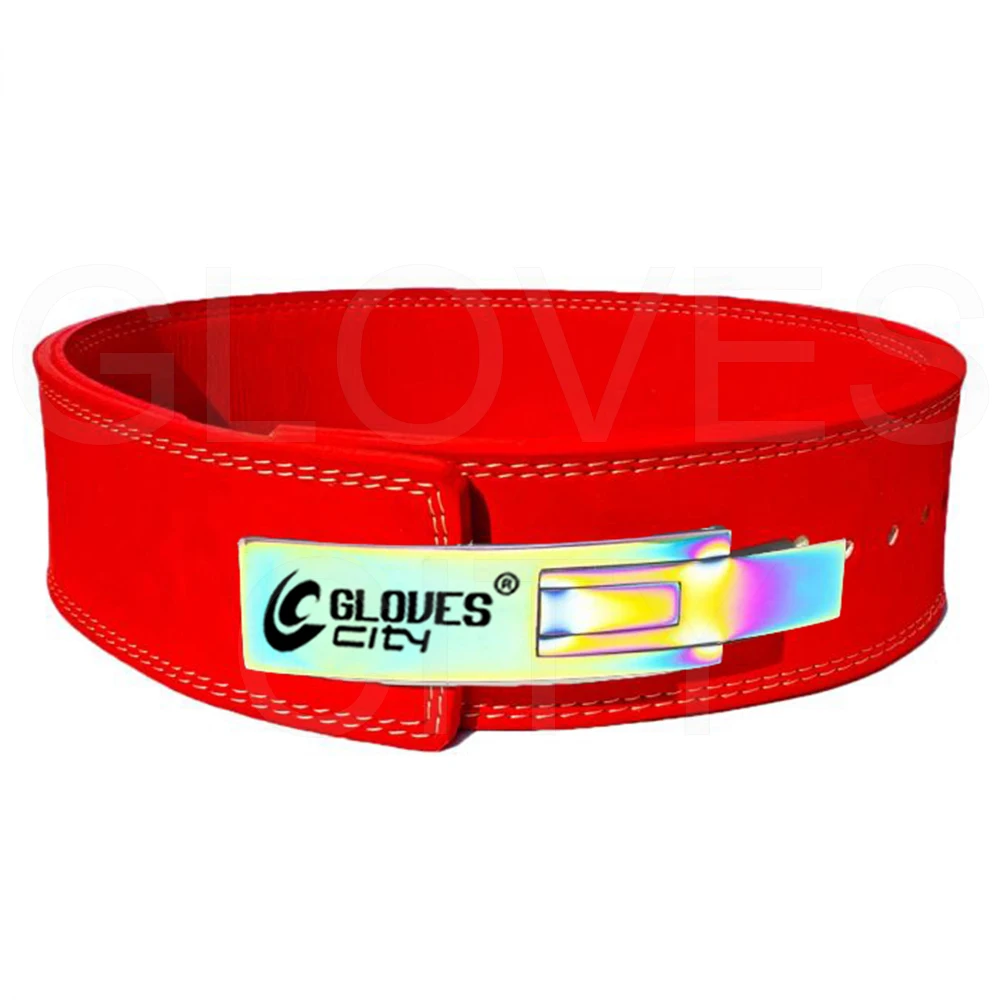 Customized 4 Inch 10-13 mm Heavy Leather Lever Belt for Weightlifting and Fitness Powerlifting with Customizable Logo