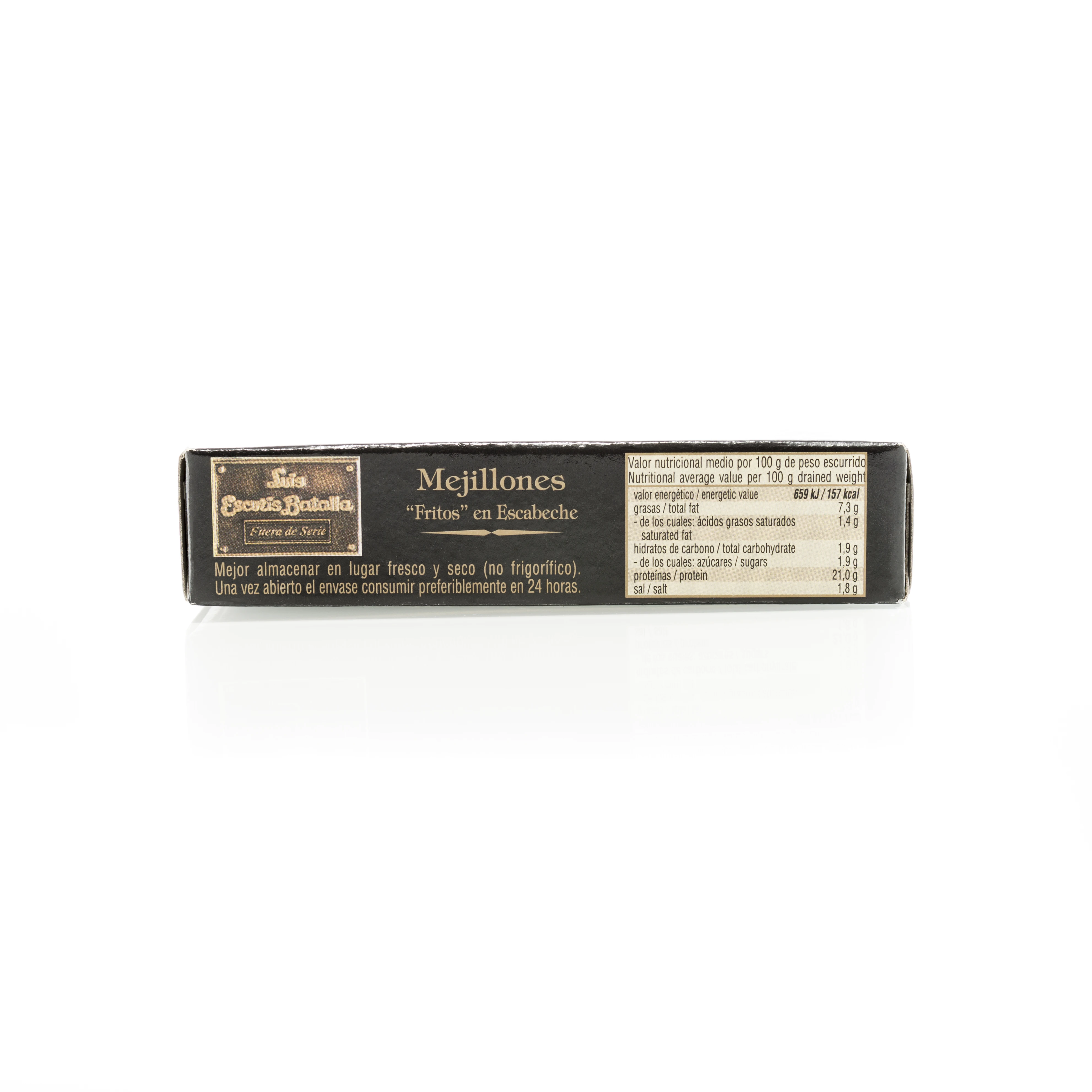 Canned Seafood Mussels Fried In Pickled Sauce 7/10 PIECES 118 gr |Premium Product | Product from Spain | Conservas Escuris