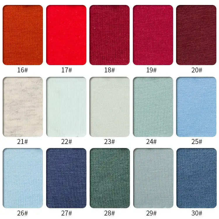 Текстиль, оптовая продажа, простая чесаная трикотажная одинарная кофта из 95% хлопка, 5% спандекса, эластичной ткани для футболок, одежды