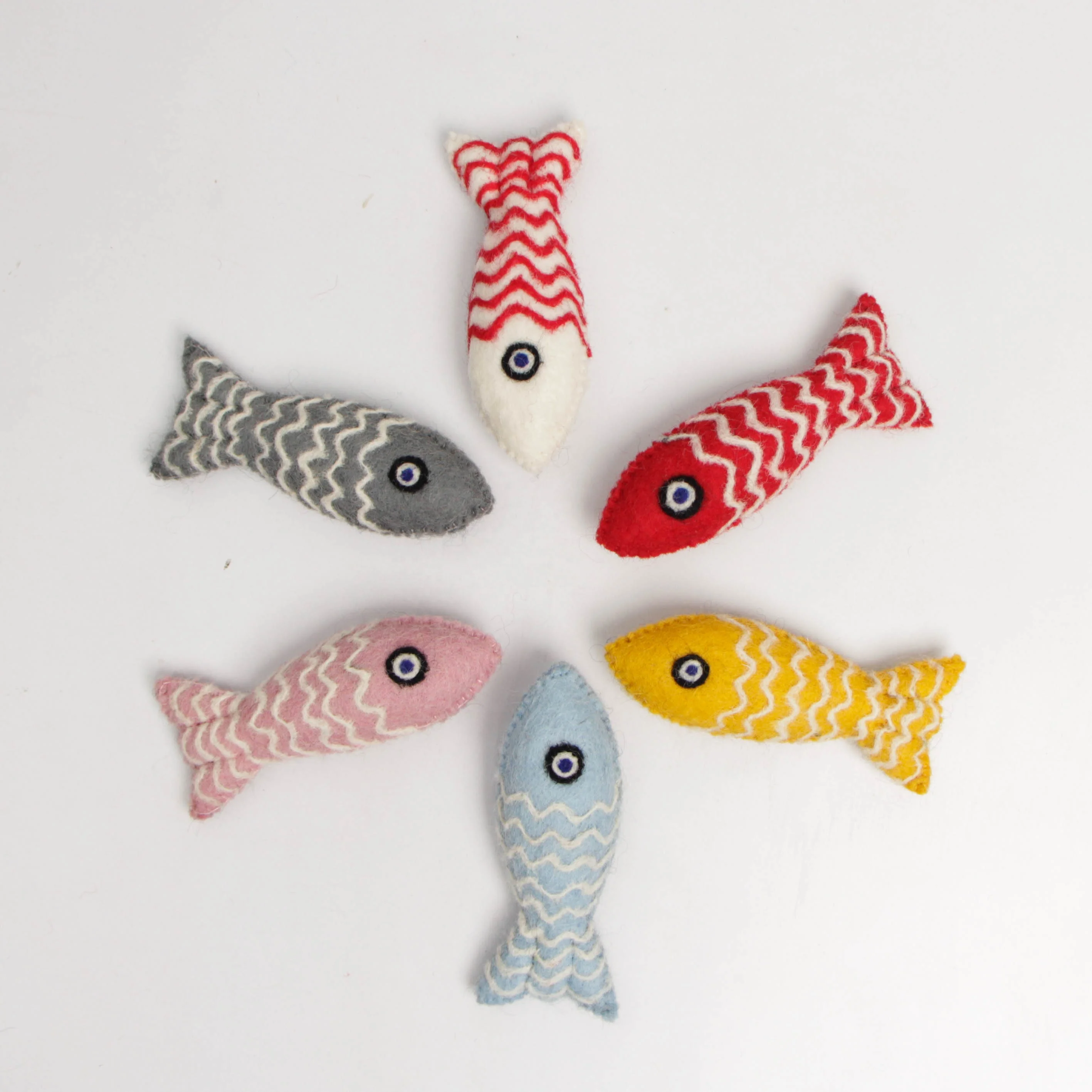 Handmade Wool Felt Fish Toy Best for Pet Mental Health Felt Fish Stuffed Toy for Cats |   100% Handmade New-Zealand Felt Wool
