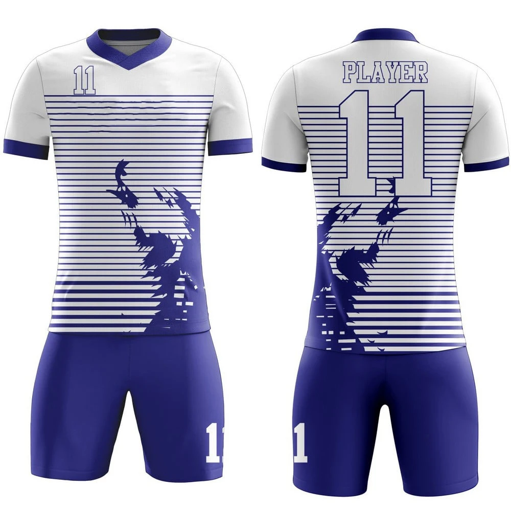 Custom Football Jerseys Full Sublimation Printing Soccer Jerseys Club Team Football France Uniform Suit Soccer Uniform For Men