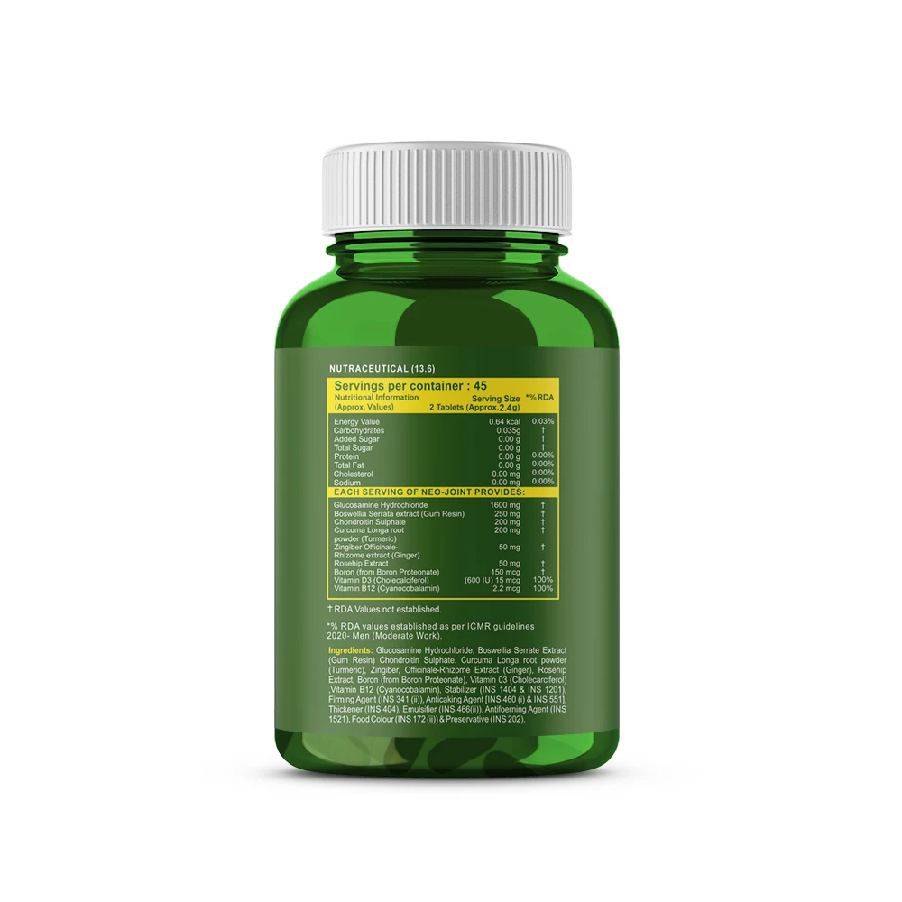 Joint Support Supplement \ Tablets with Glucosamine 1600mg Per Serving with Chondroitin, Boswellia, Turmeric & Ginger