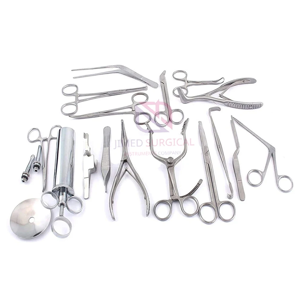 Surgical Plastic Surgery Kit Medical Rhinoplasty Blepharoplasty Pediatric Surgery Instruments Set Made Stainless Steel Box