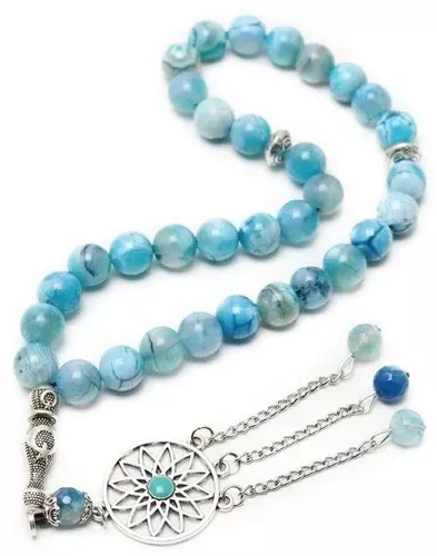 2024 Новое поступление Молитвенные Четки Tasbih фабричная распродажа мусульманские четки из натурального камня металлические кисточки исламские молитвенные бусины с индивидуальным логотипом