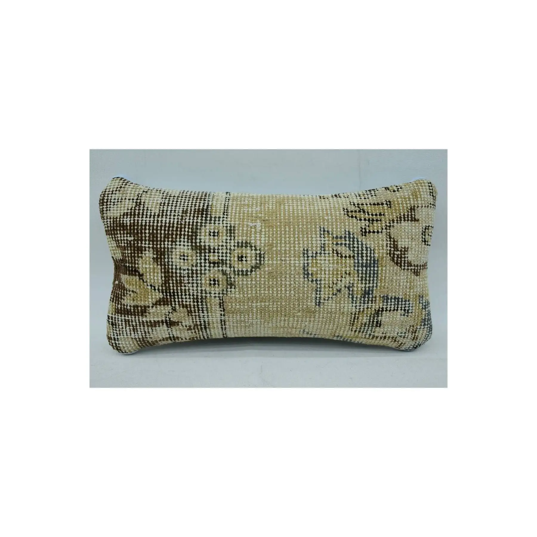 Pillow, Sofa Cushion, Turkish Kilim Cushion, Waist Pillow, Cushion Cover, 20 X 40 Cm Beige Pillow