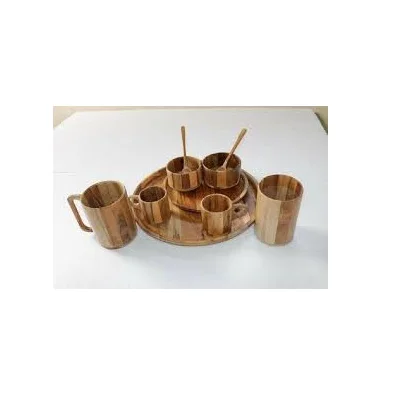 Latest piece wooden dinner set exclusive quality plates and mini bowl for customized size wooden dinner set