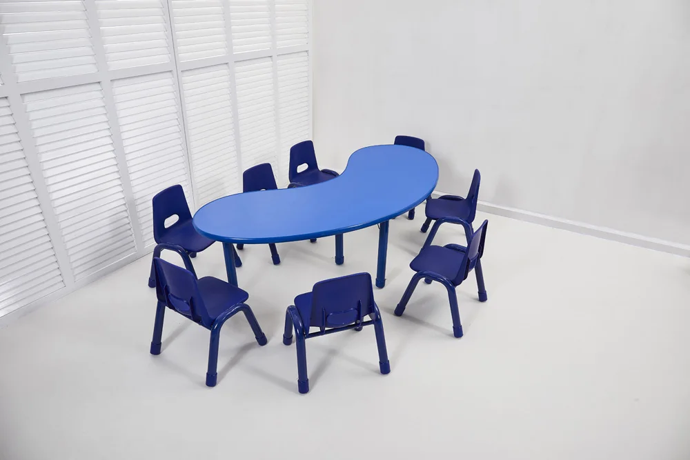 Toddlers Daycare Preschool  Furniture Kindergarten School Table And Chair Sets Plastic Childcare Nursery tables and chairs set